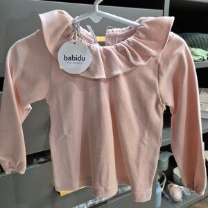 Babidu Kids Pink Frill Shirt 18 Months NWT